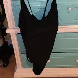 black one piece swimsuit